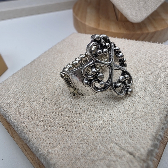 Paparazzi Silver Ornate Women's Ring (882) - Picture 3 of 3